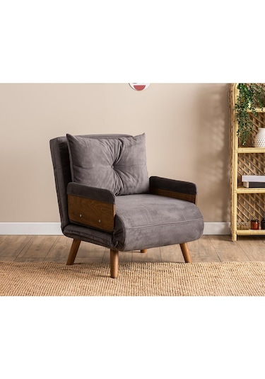 Pafu Cosmo Tekli Katlanır Yataklı Koltuk - Soho Gri