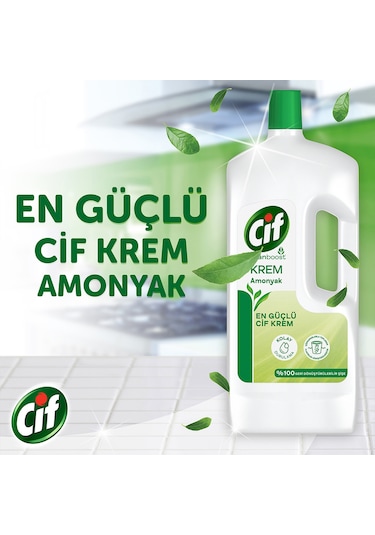Cif Krem Amonyaklı Yüzey Temizleyici 3 x 1500 ML