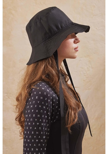Manuka Bağlamalı Bucket Kadın Şapka - Siyah