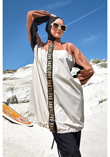 Uv Korumalı Spor Likra Tam Kapalı Tesettür Mayo 1211 Siyah10 Siyah10