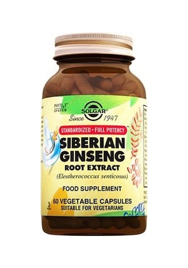 Solgar Siberian Ginseng Root Extract 60 Kapsül