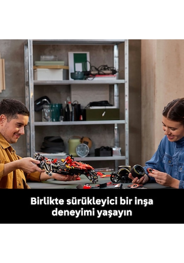 LEGO® Technic Ferrari SF-24 F1 Araba 42207 - Yetişkinler için Koleksiyonluk Yaratıcı Yarış Arabası Modeli Yapım Seti (1361 Parça)