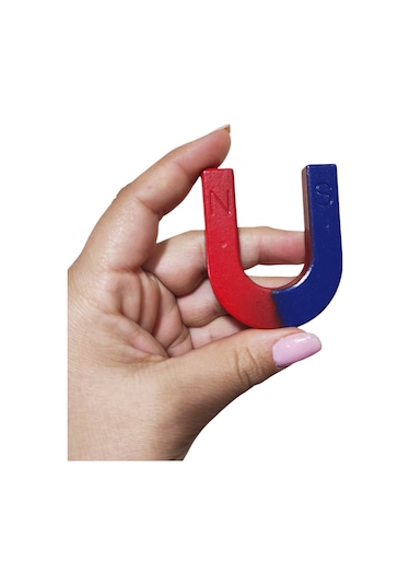 U Mıknatıs Dev Boy 6x5 Cm Boyunda Deney Mıknatısı - 1 Adet