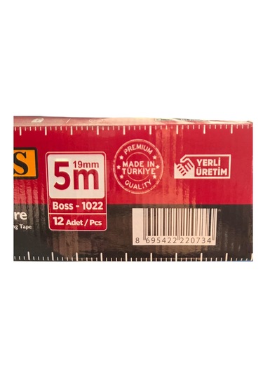 Boss 5x19 Mm Şerit Metre 12 Adet 5 / 19 MM