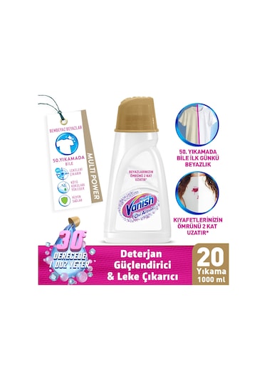 Vanish Kosla Oxi Action Gold Sıvı Leke Çıkarıcı Renkliler İçin 1 L + Beyazlar İçin 1 L