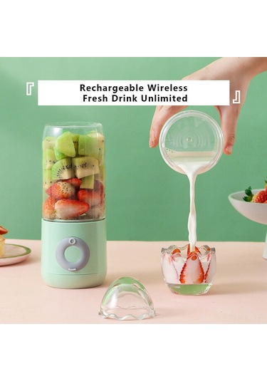 Kangvka Taşınabilir Yeşil Meyve Sıkacağı - 500ml Kapasiteli, Şarj Edilebilir, Abs Ve Pc Malzeme