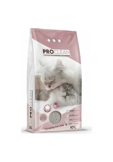 Proclean Bebek Pudralı İnce Taneli Topaklaşan Bentonit Kedi Kumu 10 L