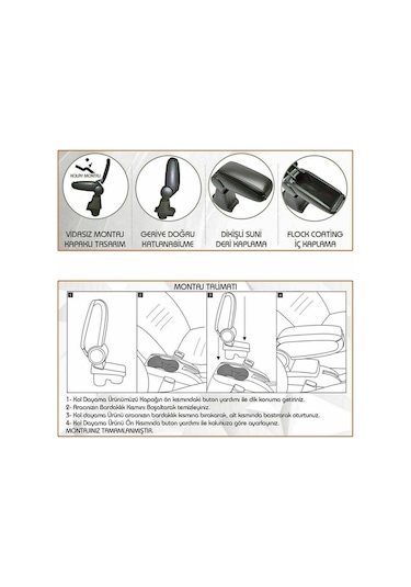 Citroen Nemo Kol Dayama Kolçak Vidasız Orta Konsol Niken