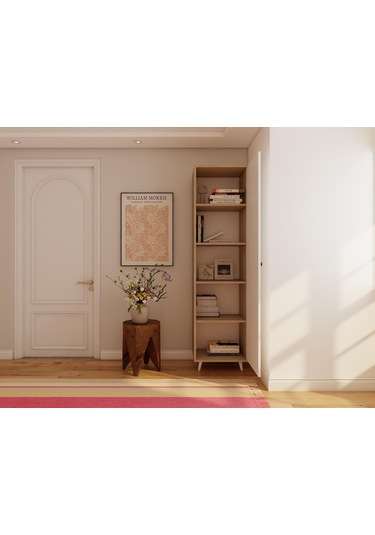 Harput Tek Kapaklı Çok Amaçlı Banyo Dolabı Kotonvizon Vizon