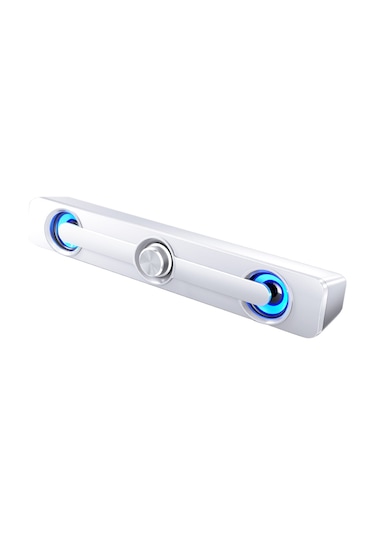 Leezsing Sada V-111 Usb Güçlü Mini Hoparlör: Masaüstü Ve Ev Kullanımı İçin Stereo Ses Ve Led Aydınlatma