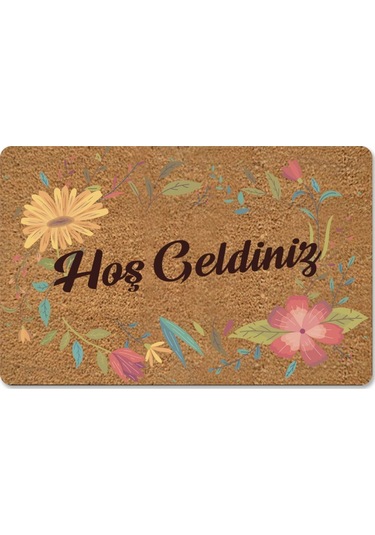 Kaktüsler Temalı Coco Görünümlü Dekoratif Kapı Önü Ve Iç Mekan Paspası Hayalet Beyaz