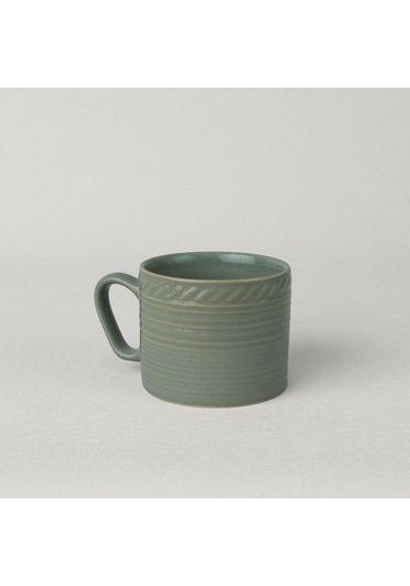 Linens Ringa Stoneware 250 Ml Kupa Yeşil Yeşil
