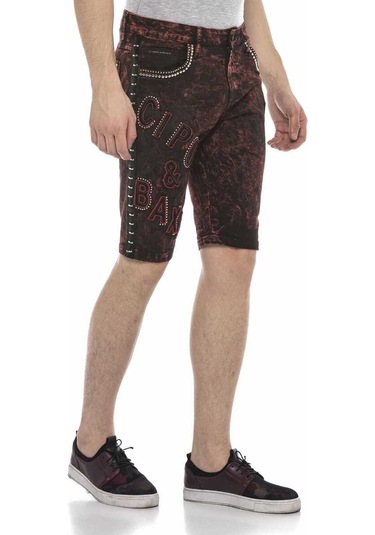 Ck207 Alaca Parlak Metalli Kot Şort 001