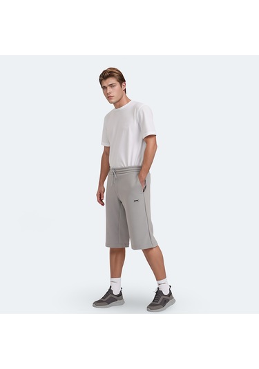 Slazenger VILJA I Erkek Cepli Kapri Gri Şort