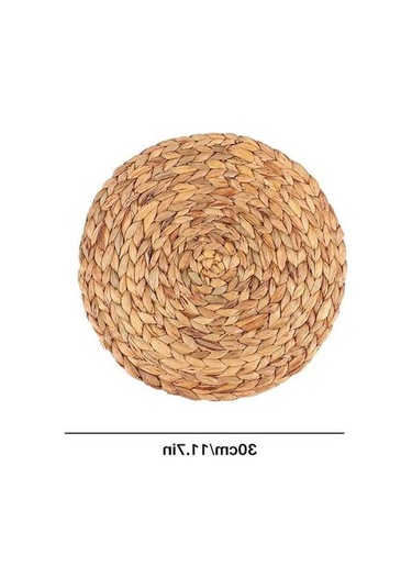 Ulzyvf Yuvarlak Su Servisi Renk Rattan Masa Kabağı Dokuma Dokuma Doğal Birincil Amerikan Adet 4 Rs Diğer