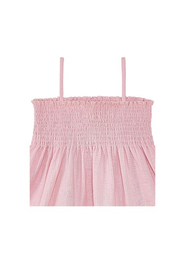 Denokids Çiçekli Gülkurusu Kız Bebek Çocuk Müslin Elbise Çok Renkli