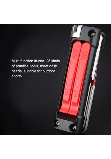 Samdoo Bisiklet Bakım Aleti Çok Fonksiyonlu 25 Araç Seti Dışarıda Taşınabilir Folding Montaj Çelik Bisiklet Tamiri Gereci Çok Renkli