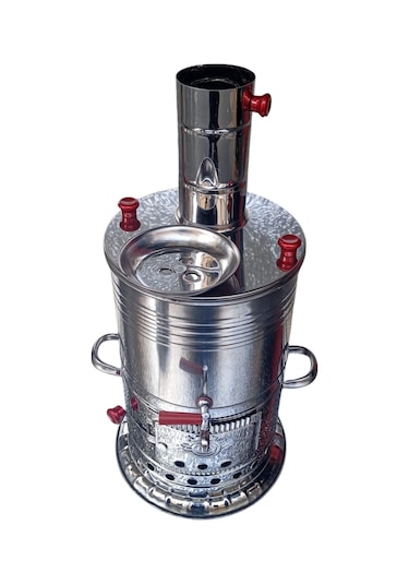 Odunlu Tek Musluklu Çelik Semaver 5 Lt -126