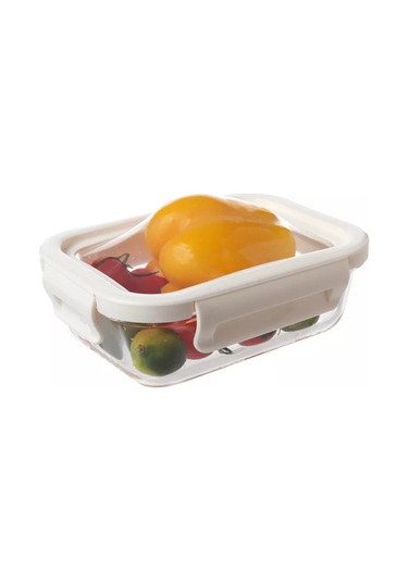 Eley Elastik Kapaklı Cam Gıda Saklama Kabı 174422313 Beyaz