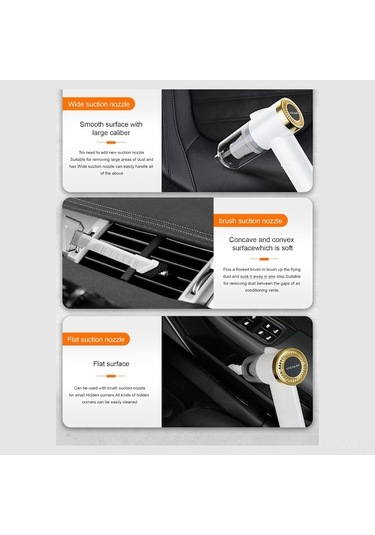 Besthome1 Taşınabilir Kablosuz Araç Şarjlı Süpürge - 9000pa Güçlü Emiş, 120ml Hazneli, Katlanabilir Q8 Modeli