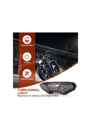 Yamaha Mt-09 İçin Motosiklet Entegre Led Arka Lamba Sinyal Lambası