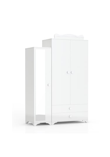 Patiko Sahra 059 3 Kapaklı Beyaz Dolap