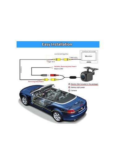 170 Açılı Balık Gözü Lens Ön Yan Arka Kullanıma Uyumlu 12 Volt