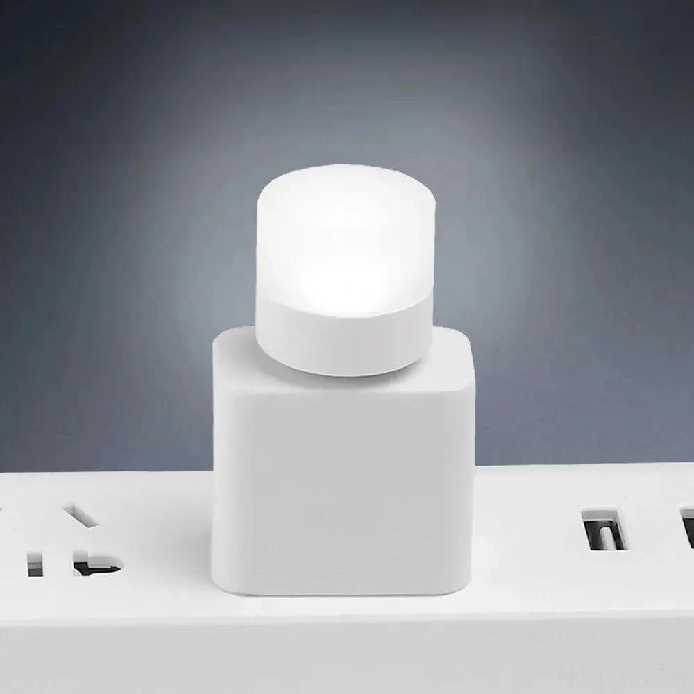 Yunboo 10'lu Paket Usb Led Gece Lambası, 80-100 Lumens, 5v 1a, Işık Seçeneği Sıcak & Soğuk Beyaz , Dayanıklı Abs+pc, Taşınabilir, Dimmable Beyaz