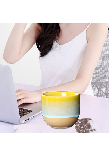 Suntek Magideal Seramik Bardaklar 150 Ml Japon Tarzı Sake Kupa Sarı