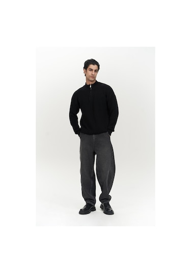 Mathis Siyah Balıkçı Yaka Erkek Triko Kazak Siyah