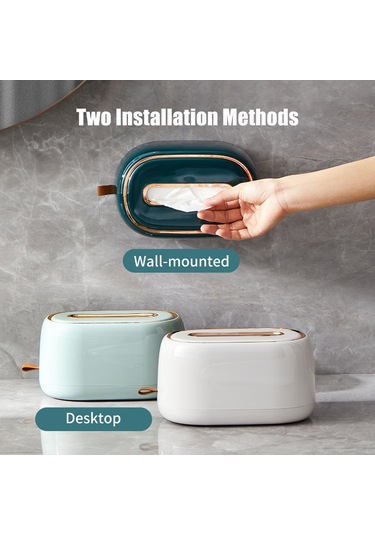 Gajeena Masaüstü/duvar Takılı İç Springli Kağıt Havlu Kutusu - Modern Stili Pet+abs Malzeme - Ev Ofis Kullanıma Uygun Beyaz