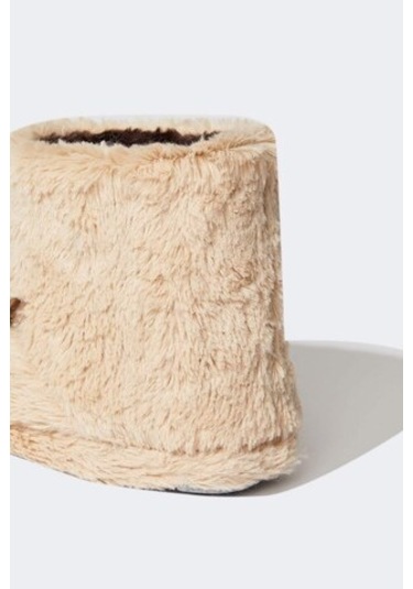 Defacto Kız Çocuk Yılbaşı Geyik Temalı Pelüş Ev Botu Y4305a623wnbn45 Kahve Kahverengi