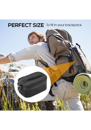 Symbee Siyah Isı Ve Soğuk Saklama Çantası - Poliester + Alüminyum Folyo İçli, Okul/iş/piknik İçin Taşınabilir Yemek Çantası 18x10x10 Cm Siyah