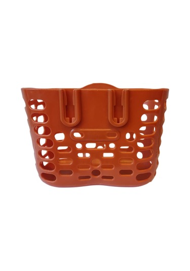 Xbyc 1689 Çocuk Bisikleti Ön Sepet Plastik 16-20 Jant Uyumlu Bisiklet Sepeti Kahverengi Renk