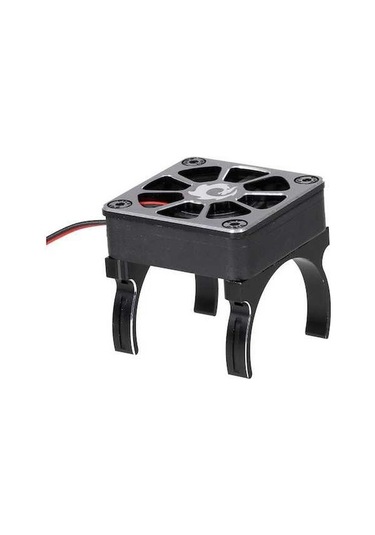 Besthome1 Trx-4 Scx10 Rc4wd İçin 540/550 Metal Soğutma Fanı, Siyah Adaptör Kablolu Radyatör