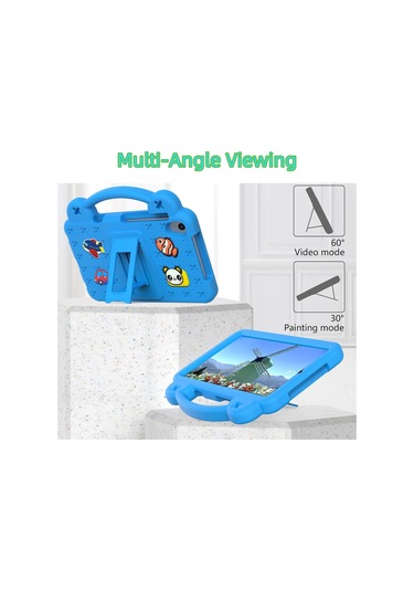 Lenovo M8 8 İnç İçin Kids Case, Ayarlanabilir Kickstand Ve Tutun Kavrama Sevimli Kapak Onn 8 İnç Gen 4 İle Uyumlu, Tcl Tab 8 Le Blue