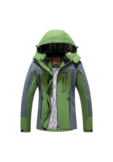 Kadın Outdoor Rüzgar Geçirmez Ceket Yeşil Yeşil