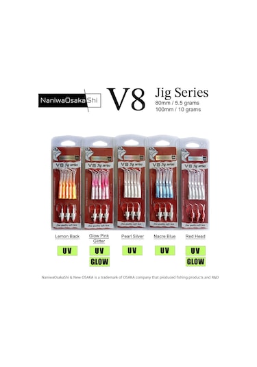 Nanıwaosakashı Serıes V8 Jıg 10gr Glow Pınkglıtter