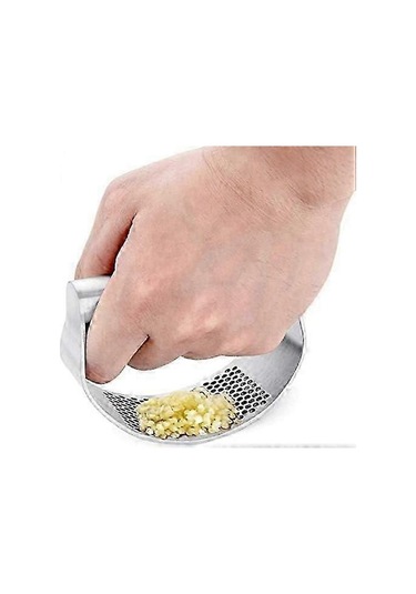Sarımsak Presi Salıncak - Paslanmaz Çelik Sarımsak Kıyma Makinesi Sarımsak Ezici, Sarımsak Parçalamak İçin Yeni Yenilikçi Sarımsak Doğrayıcı İmparatorluk Gümüşü Siyah