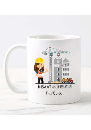 Nilhediye Bayan İnşaat Mühendisi Kupa Bardak - 486977076
