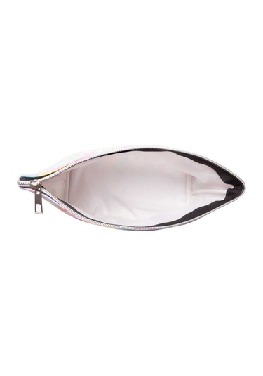 Yıldız Suni Deri Sarı Büyük Düz Makyaj Çantası