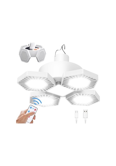 Lekaufen 169 Uzaktan Kumandalı Led Solar Kamp Lambası, 360 Siyah