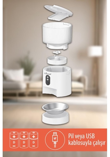 Kiwipets Kpf-10565 Evcil Hayvan Akıllı Kameralı Multifonksiyon Mama Kabı - Smart Pet Feeder