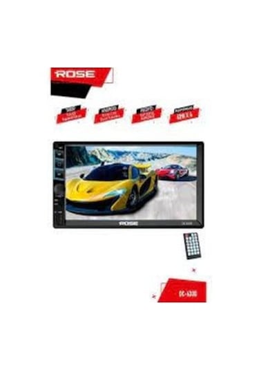 Rose DC-6300 Bt 7 Inç Double Oto USB Sd Bluetooth Teyp