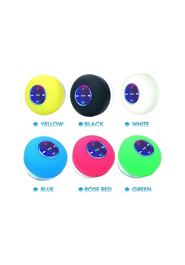 Ipx4 Su Geçirmez Duş Hoparlörü, Bluetooth 5.0, Vantuz, Dahili Mikrofon, Hands-free Ve Ortam Işığı - Sarı Jzr-gy - Gümüş