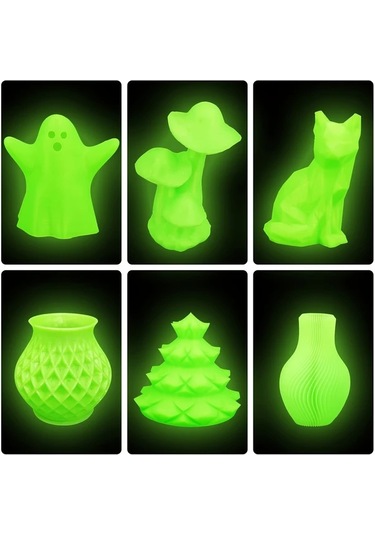 Brightnova Karanlıkta Parlayan Pla 3d Yazıcı Filamenti 1.75mm Luminous Green 1kg 2.2 Lbs Spool Güçlü Yapışma