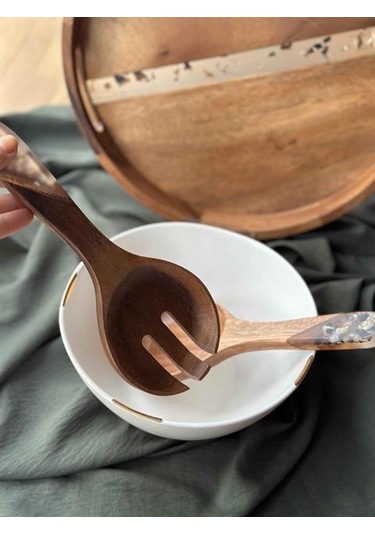 Akasya 2 Parça Salata Servis Seti Çok Renkli