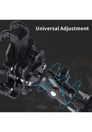 Springsun Motosiklet Telefon Tutucu, 360 Dönebilen Ayarlanabilir Bisiklet Telefon Tutucu Motosiklet Gidonu Telefon Braketi 4''-6.7'' Telefonlar İçin