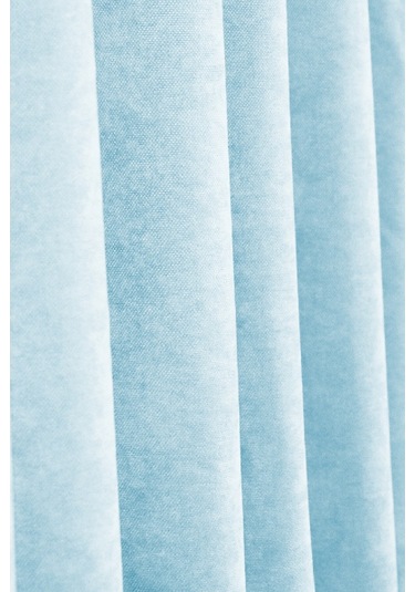 Taç Soft Açık Mavi Fon Perde Mavi