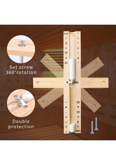 Willowhaven 1 Adet 360 Derece Dönebilen 30 Dakika Sarı Sauna Zamanlayıcı